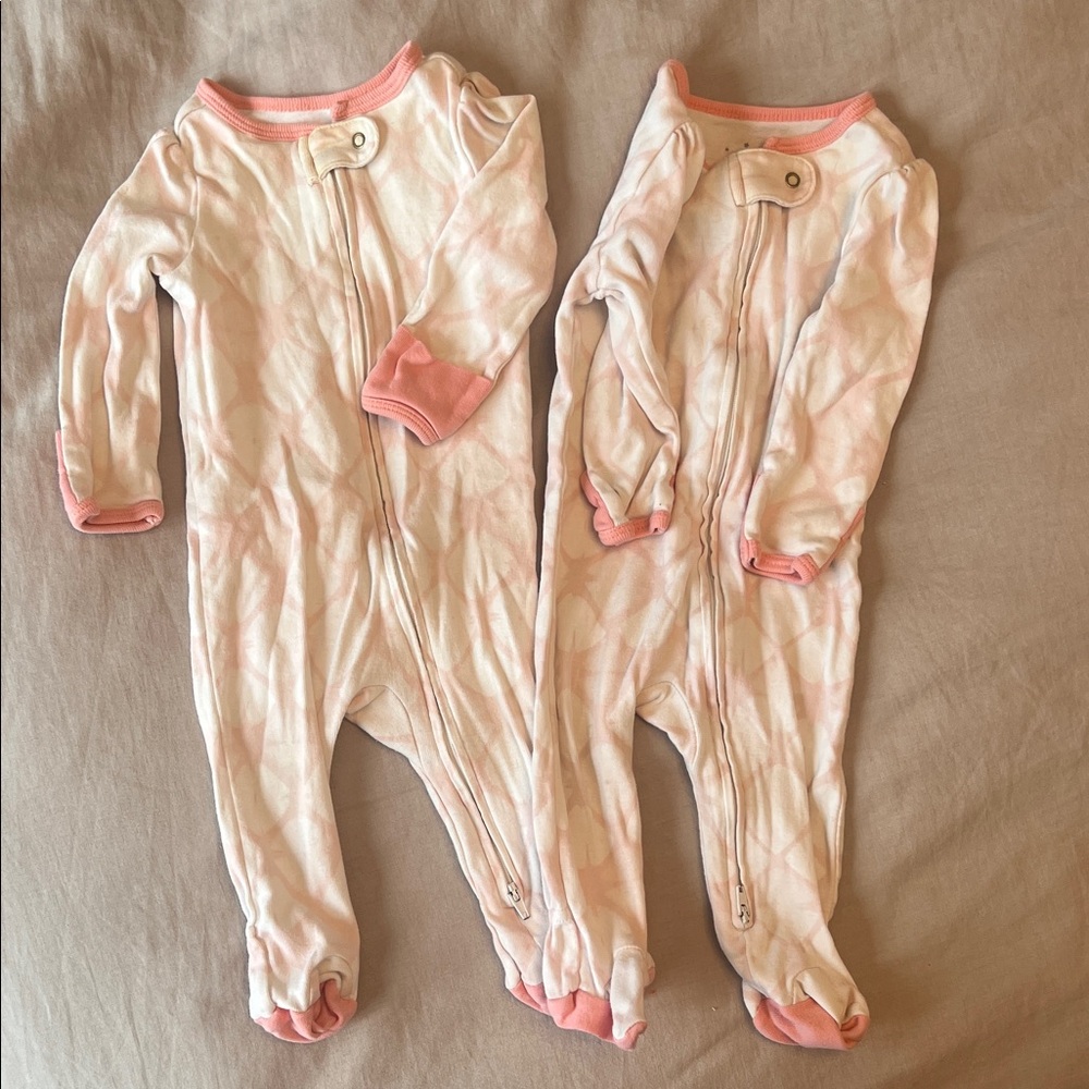Cloud Island Pink and Cream Footies